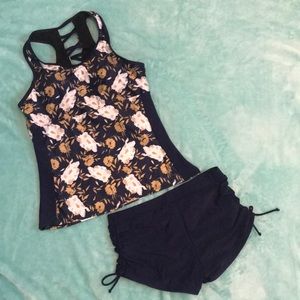 Floral Tankini Set with Shorts
